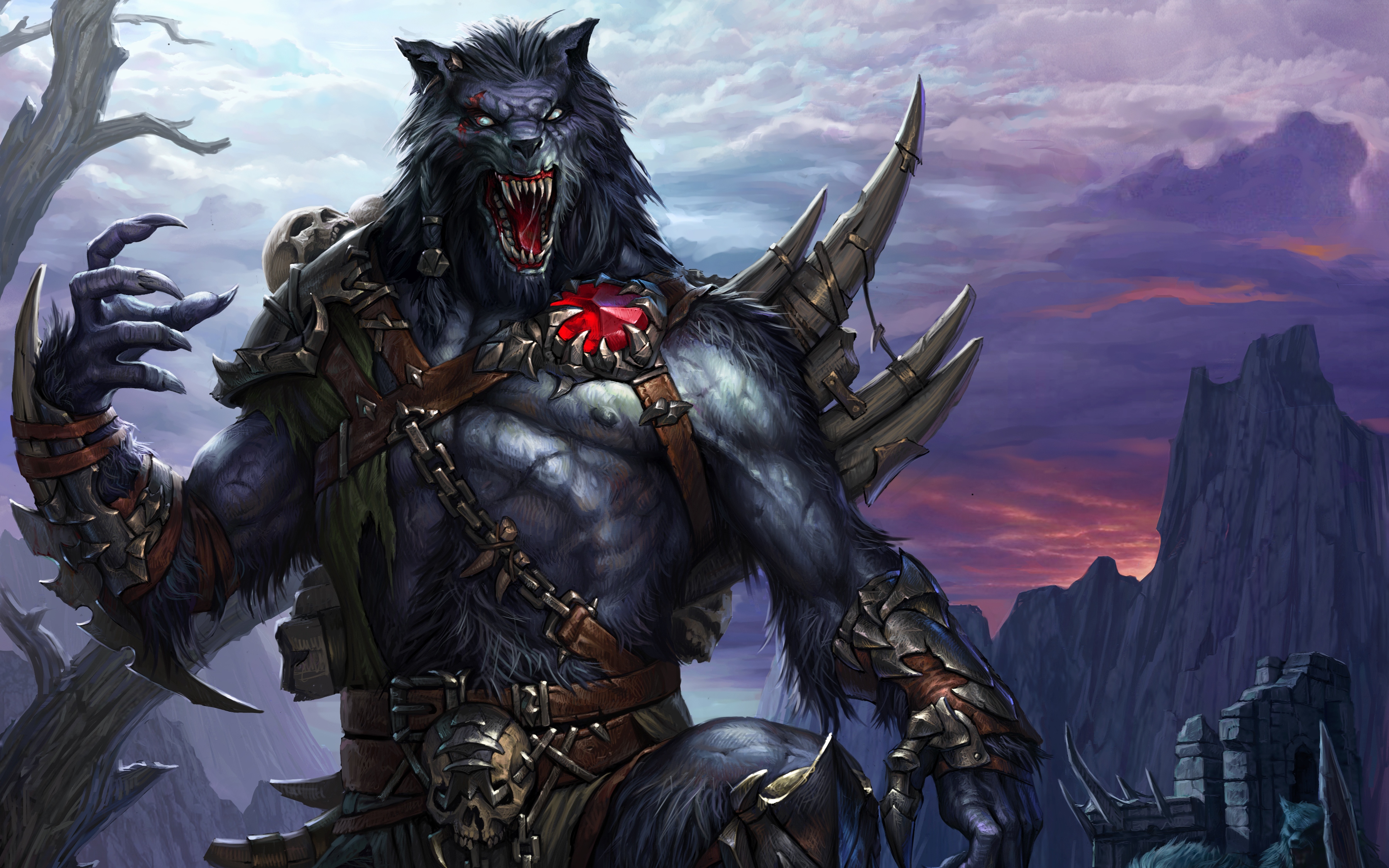 Werewolf Puter Wallpaper Desktop Background