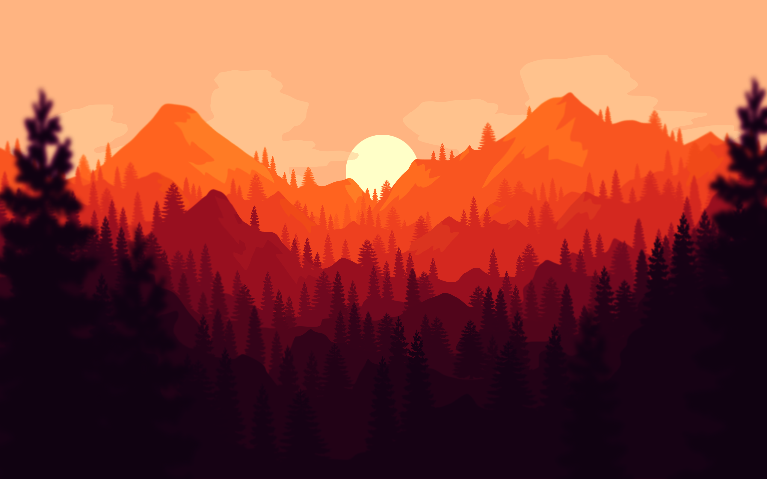 Clean Firewatch Styled Wallpaper wallpapers