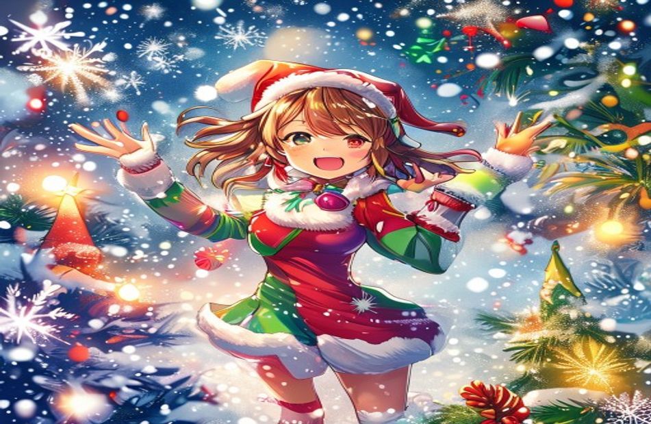 Gacha Christmas Girl Wallpaper