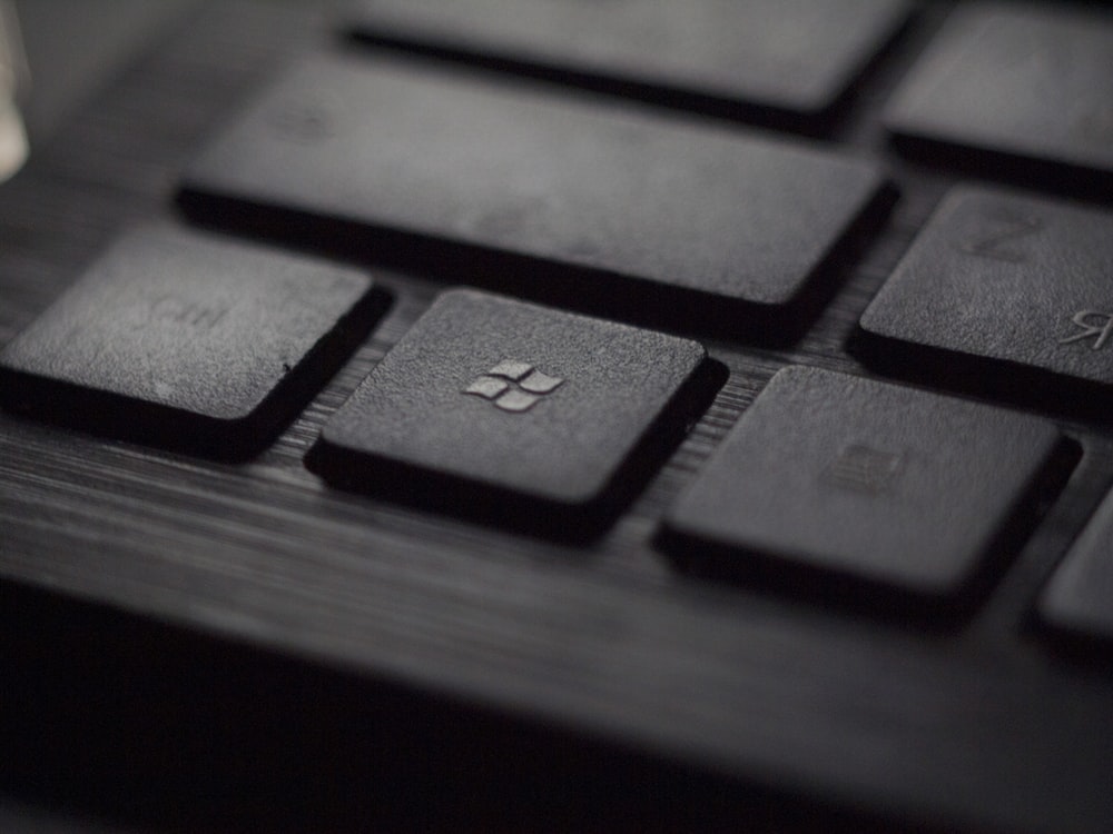Black Laptop Puter Keyboard In Closeup Photo