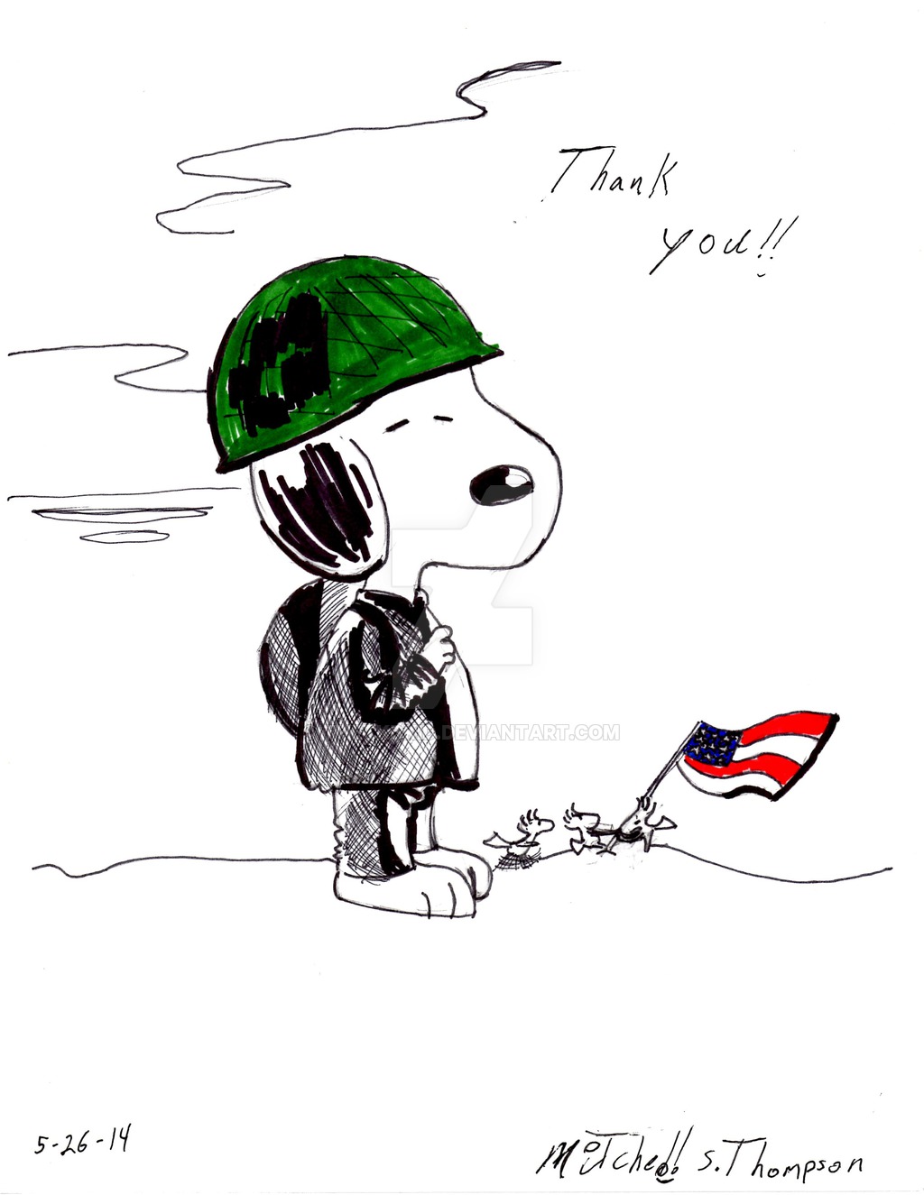 Memorial Day Snoopy By Thetkdkid