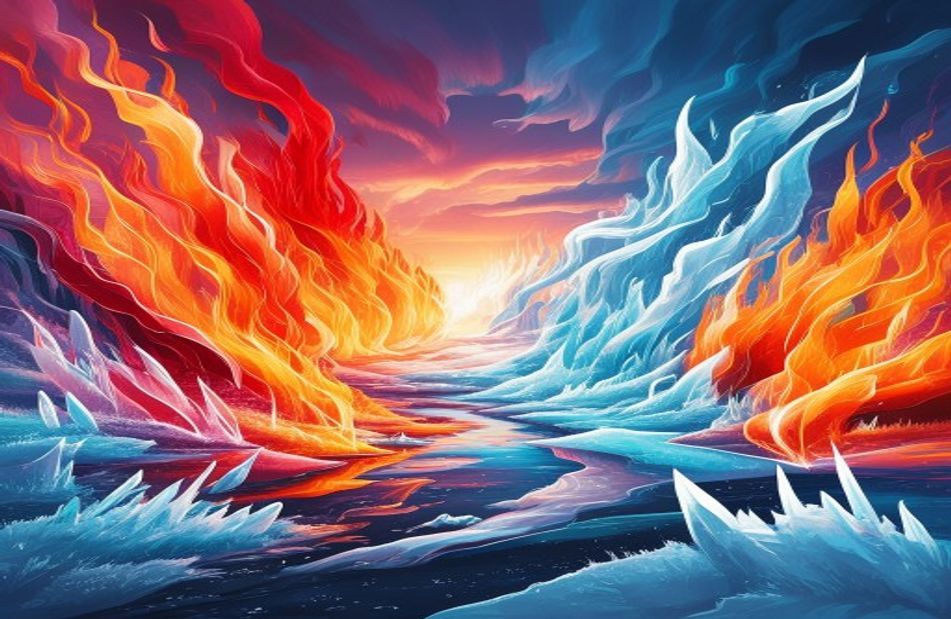 Cool Fire And Ice Wallpaper