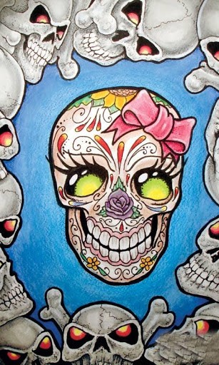 Girly Skull Live Wallpaper HD App For Android
