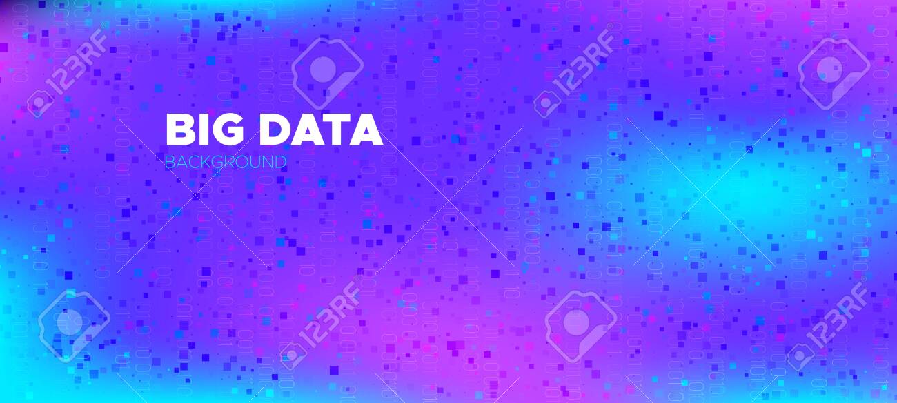 Science Wallpaper Matrix Data Stream Violet Technology Poster