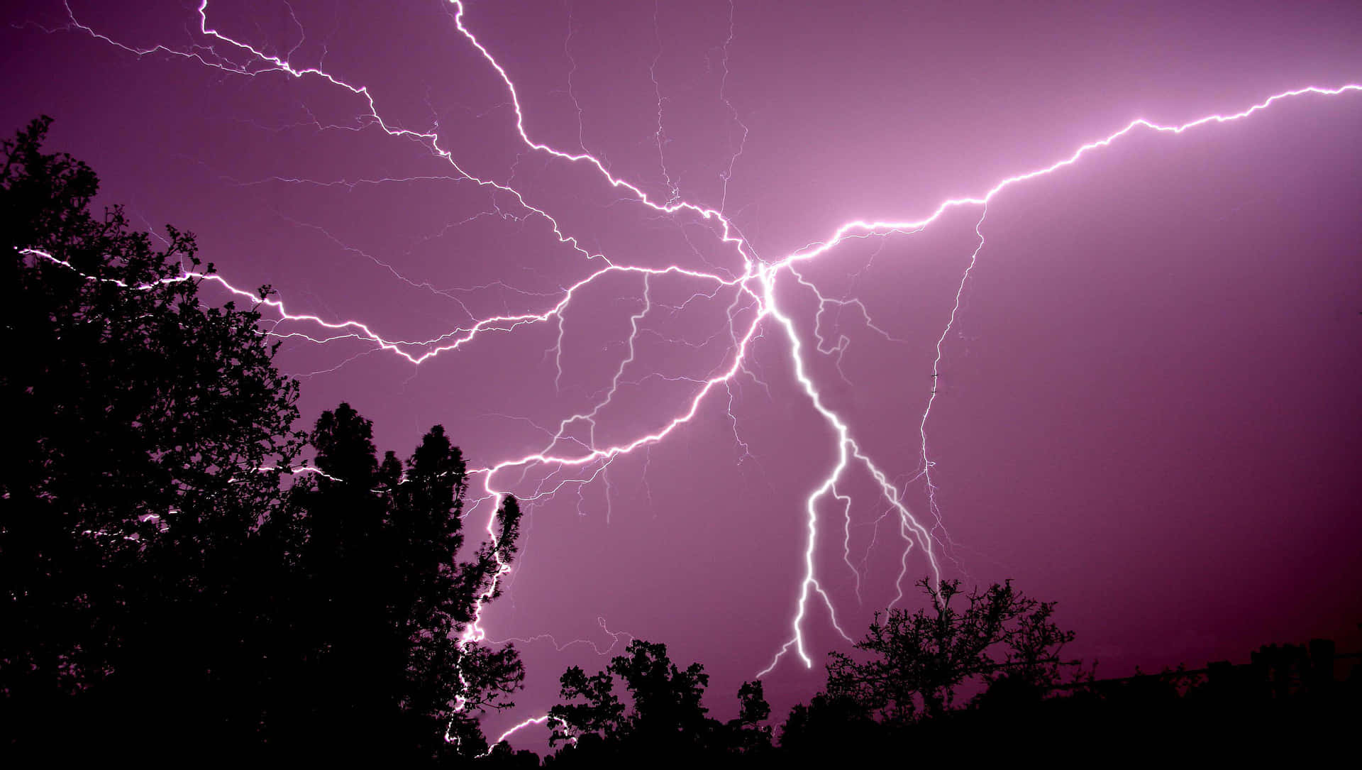 Purple Lightning Wallpaper