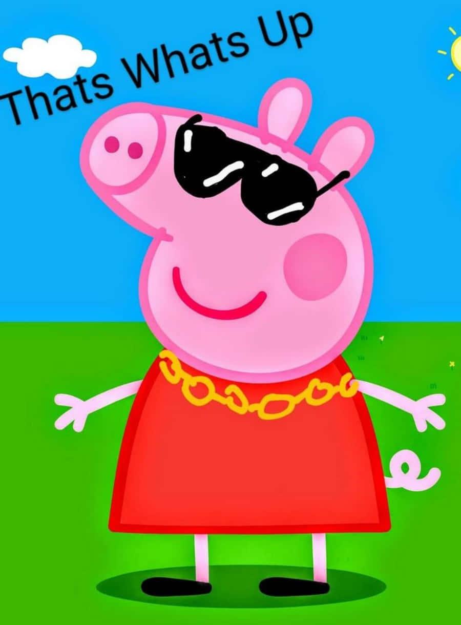 Funny Peppa Pig Cool Shade Picture Wallpaper