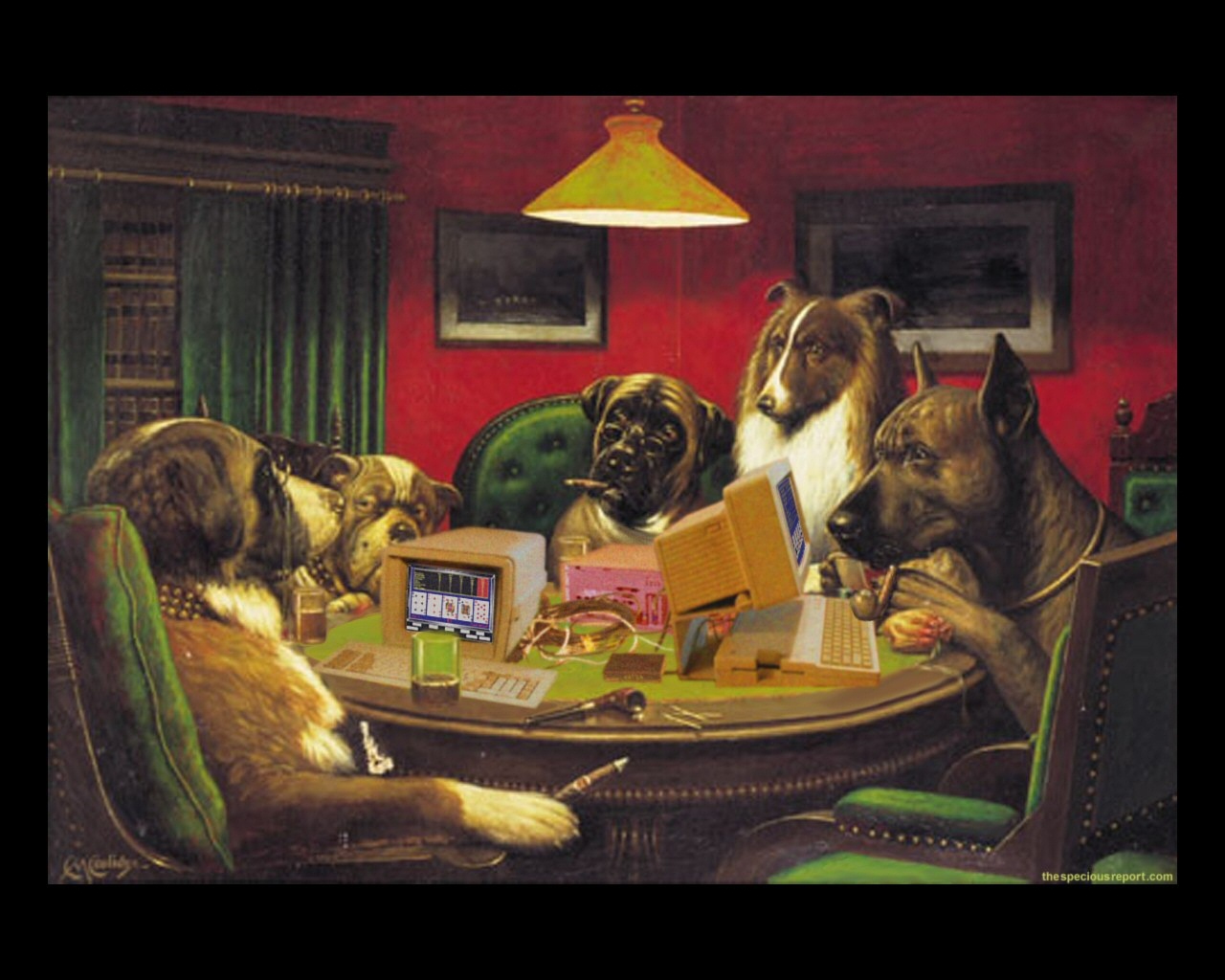 Dogs Playing Poker Print Art Paintings Wallpaper