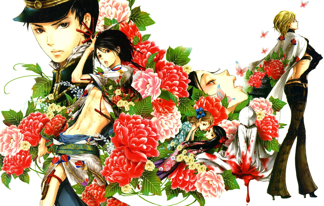 Wallpaper Look Girl Flowers Anime Art We Re Not Them Adekan