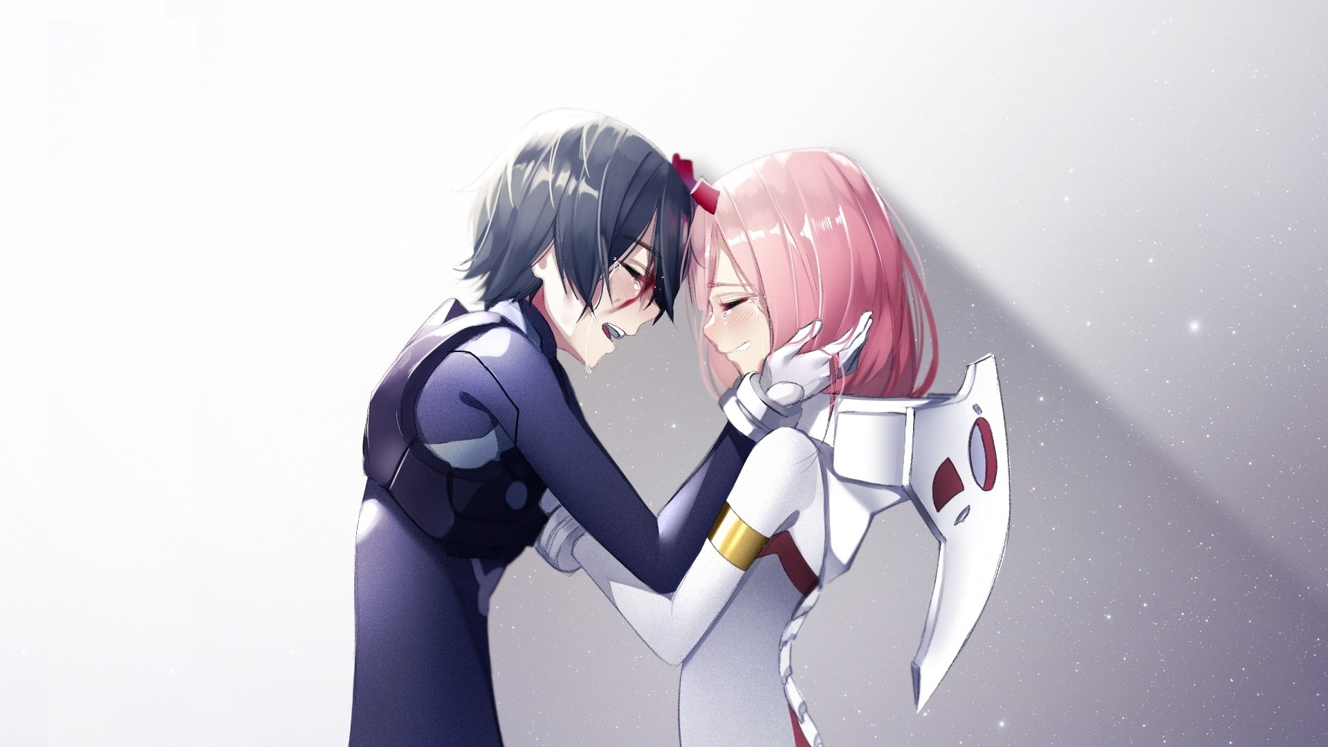 Wallpaper Zero Two And Hiro Anime Couple