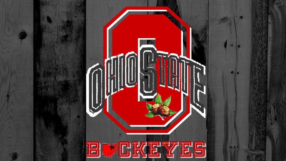 Rode Blok O Ohio State Op Grijze Schuur Wallpaper