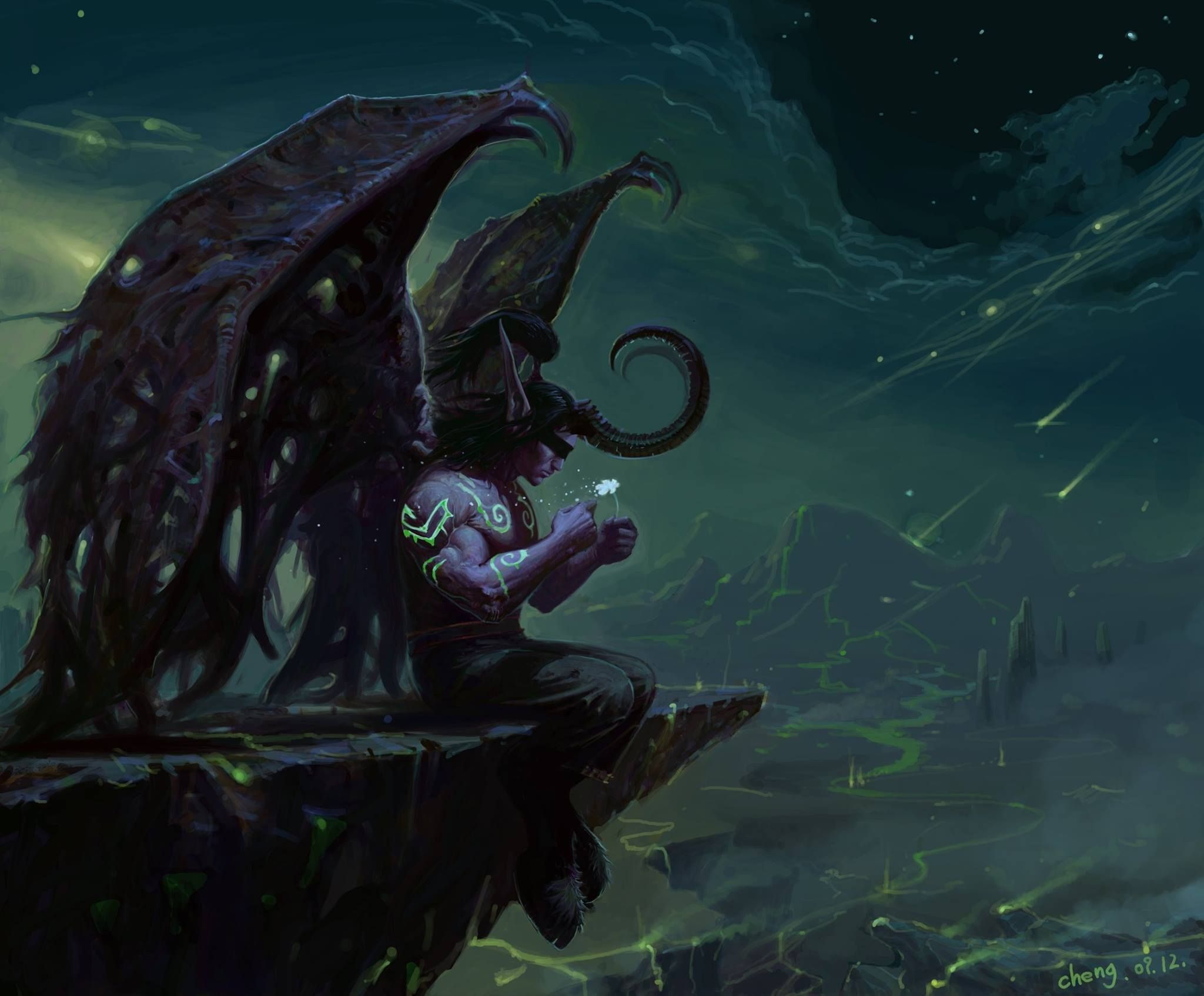 Luxury Illidan Stormrage HD Wallpaper Warcraft Art World Of