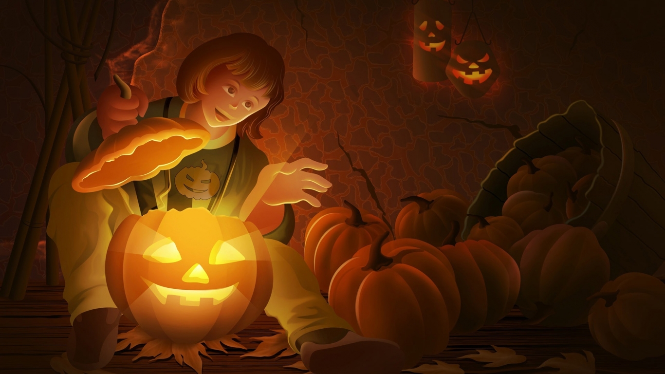 Cool Halloween Pumpkin X HDtv Wallpaper