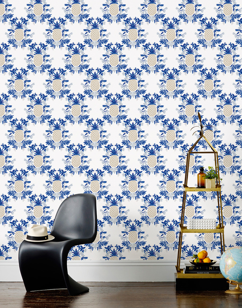 Home Wallpaper Blue Pineapple