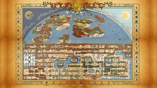 Nes Hyrule Map Wallpaper Legend Of Zelda Adventure Link