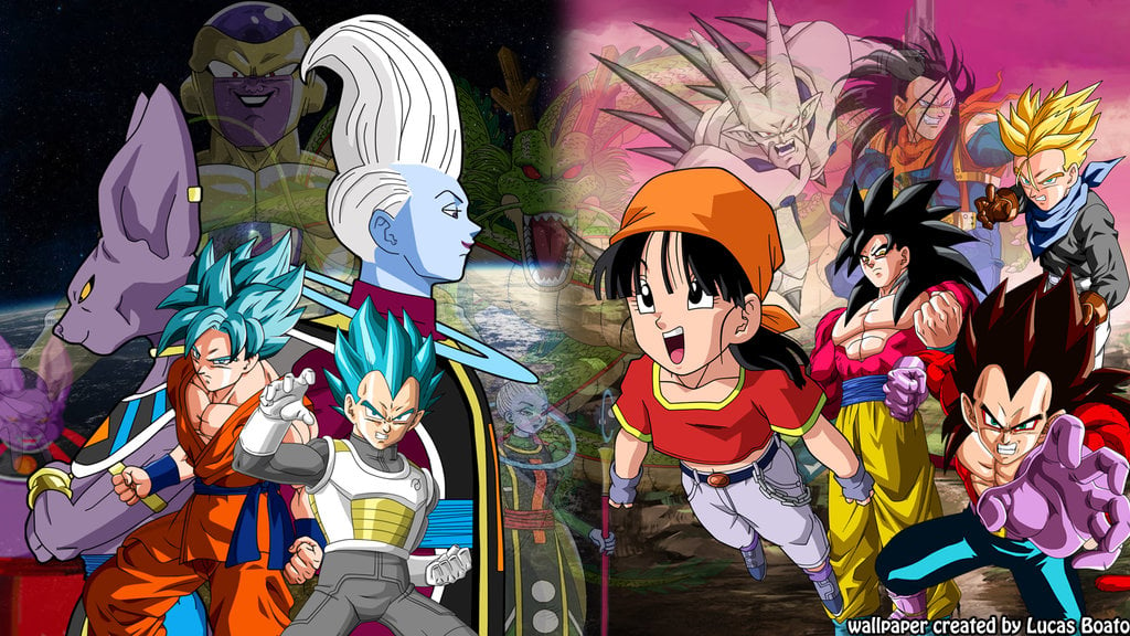 Dragon Ball Super and Dragon Ball GT Wallpaper by LucasBoato on 1024x576