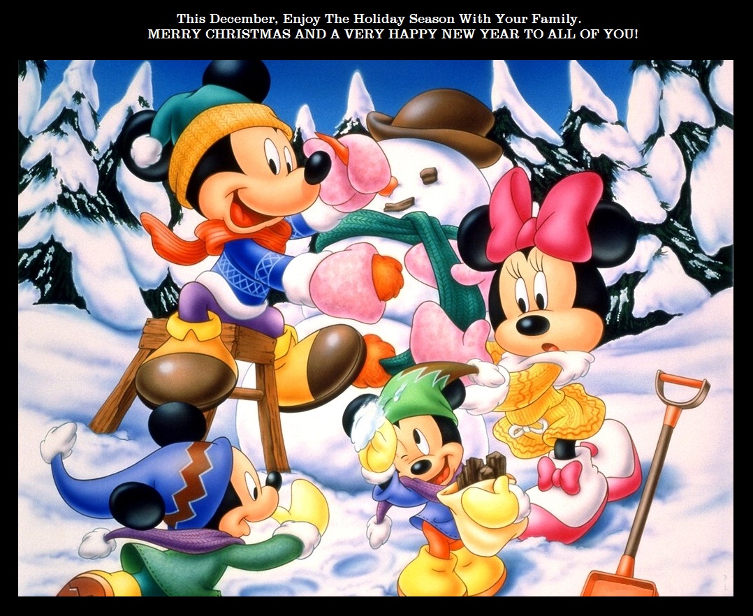Mickey Minnie Family December Holidays Winter Wallpaper Of Christmas