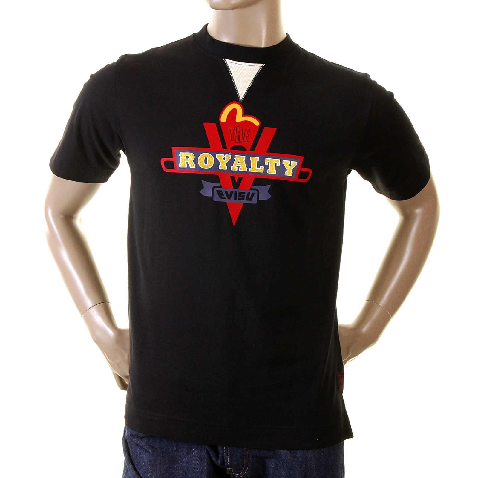 Stylish And Trendy Mens Black T Shirt By Evisu Clothing
