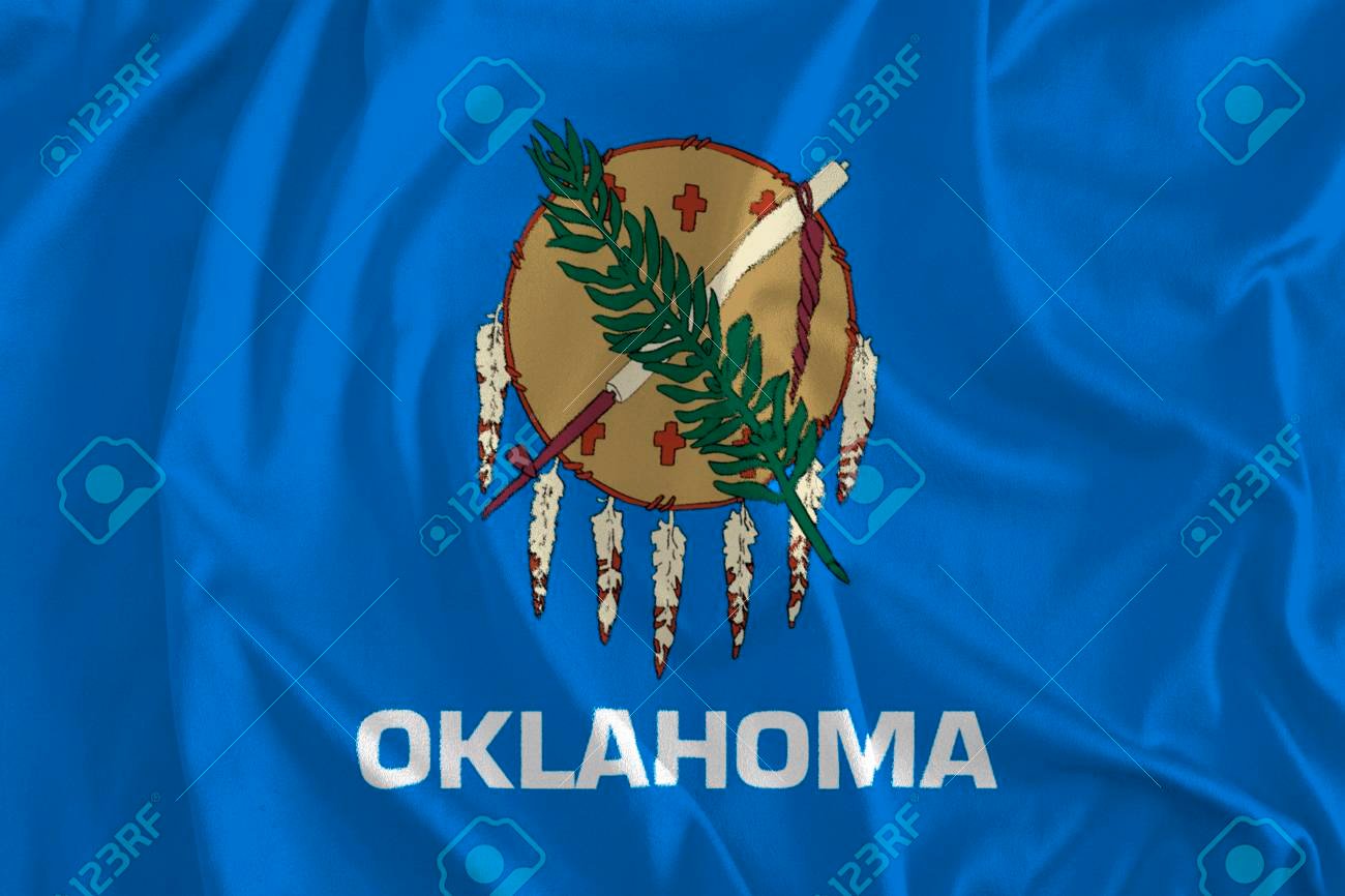 Flag Of Oklahoma Background Sooner State Native America Stock 1300x866