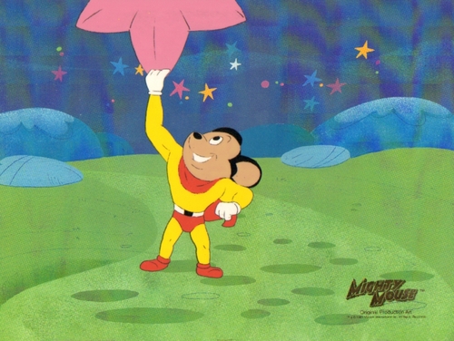 Mighty Mouse Production Cel Wallpaper