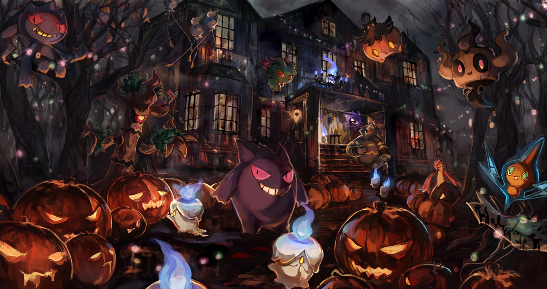 Gourgeist And Trevenant Wallpaper