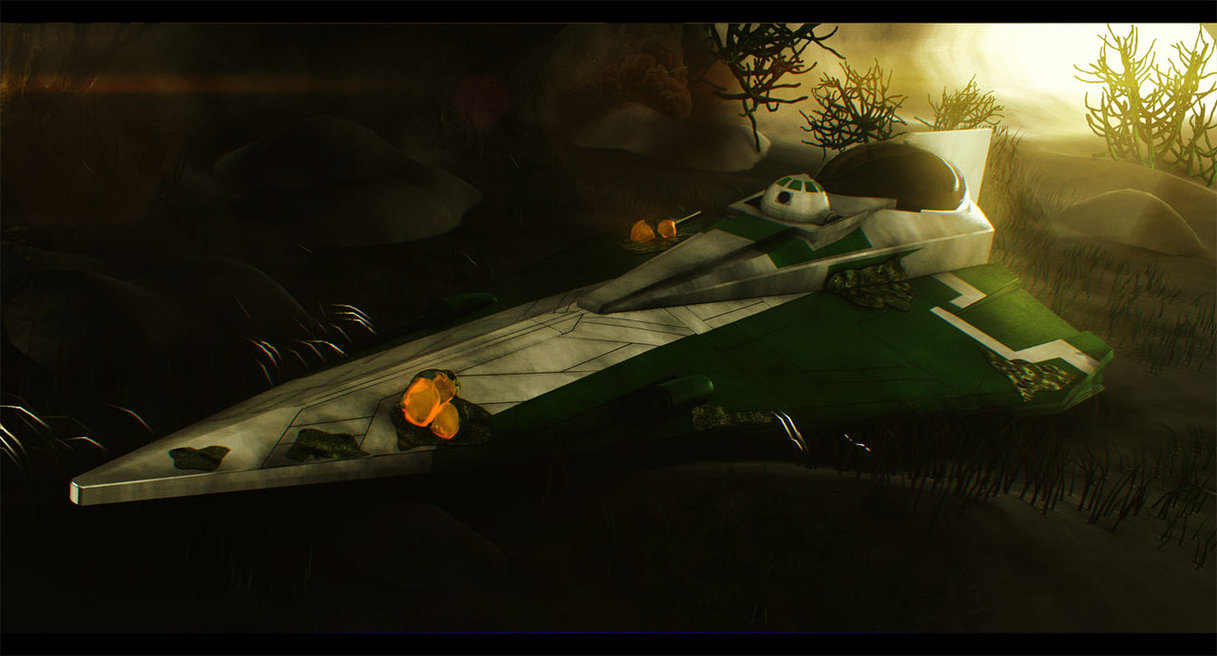 Star Wars Jedi Starfighter In A Cave 3d Mission By Adamkop On