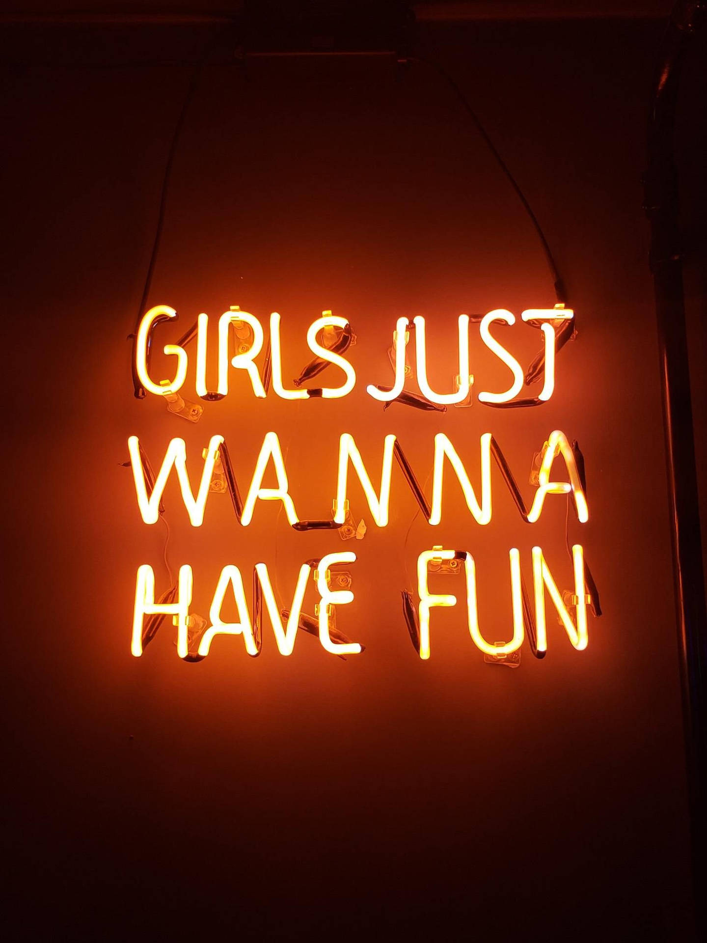 Neon Orange Aesthetic Wallpaper