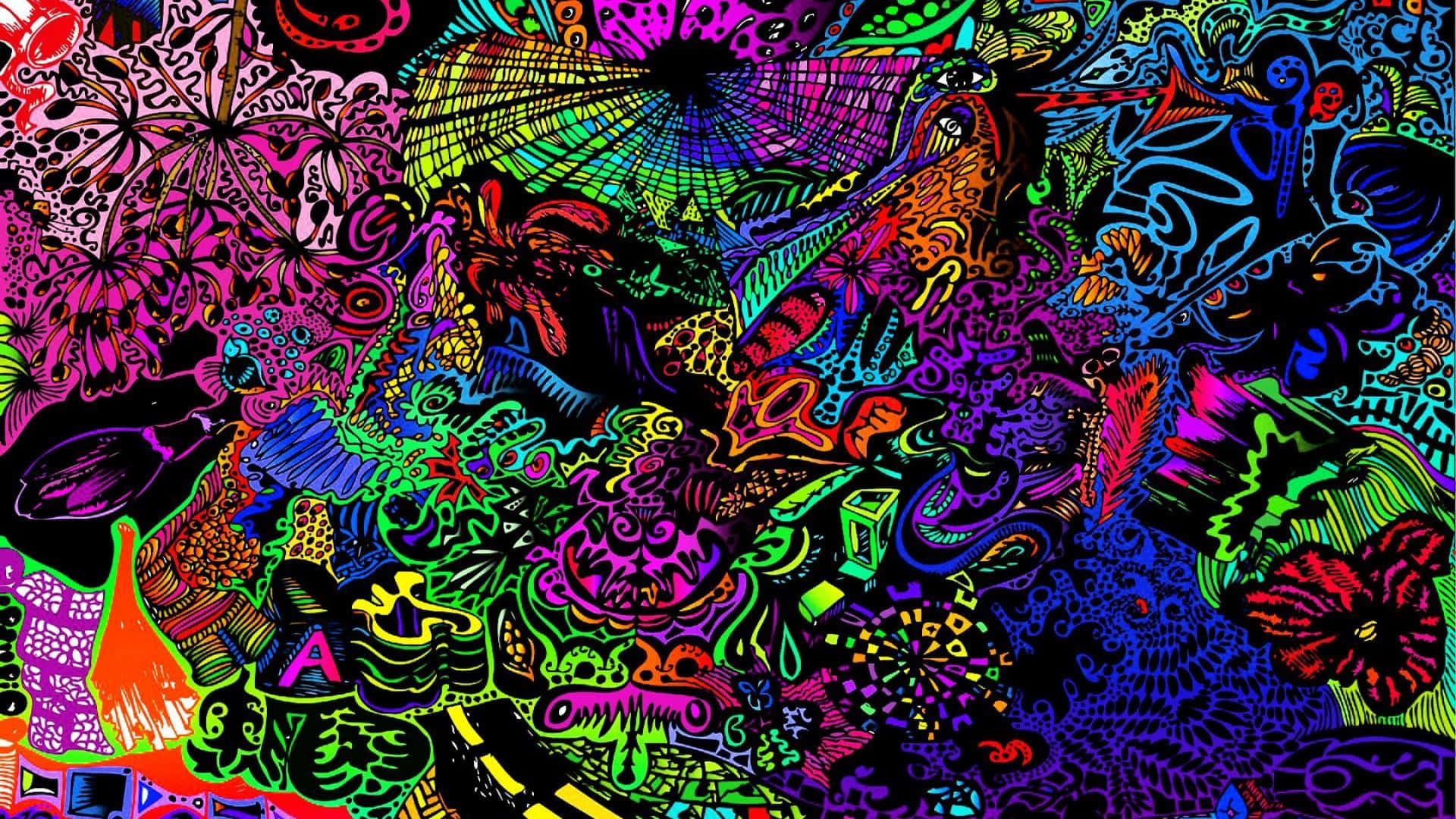 Vintage Trippy Retro Aesthetic Wallpaper