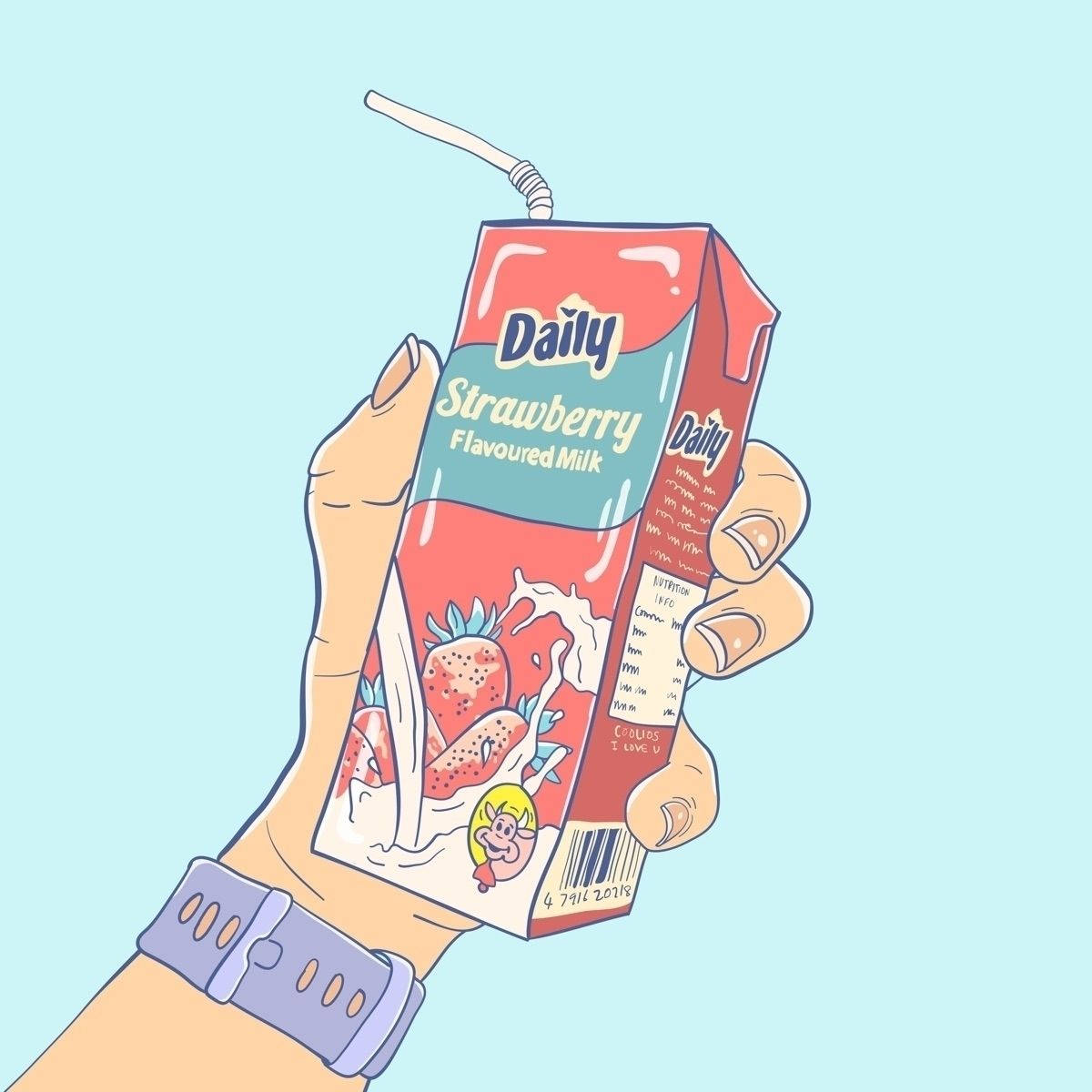 Strawberry Milk Wallpaper