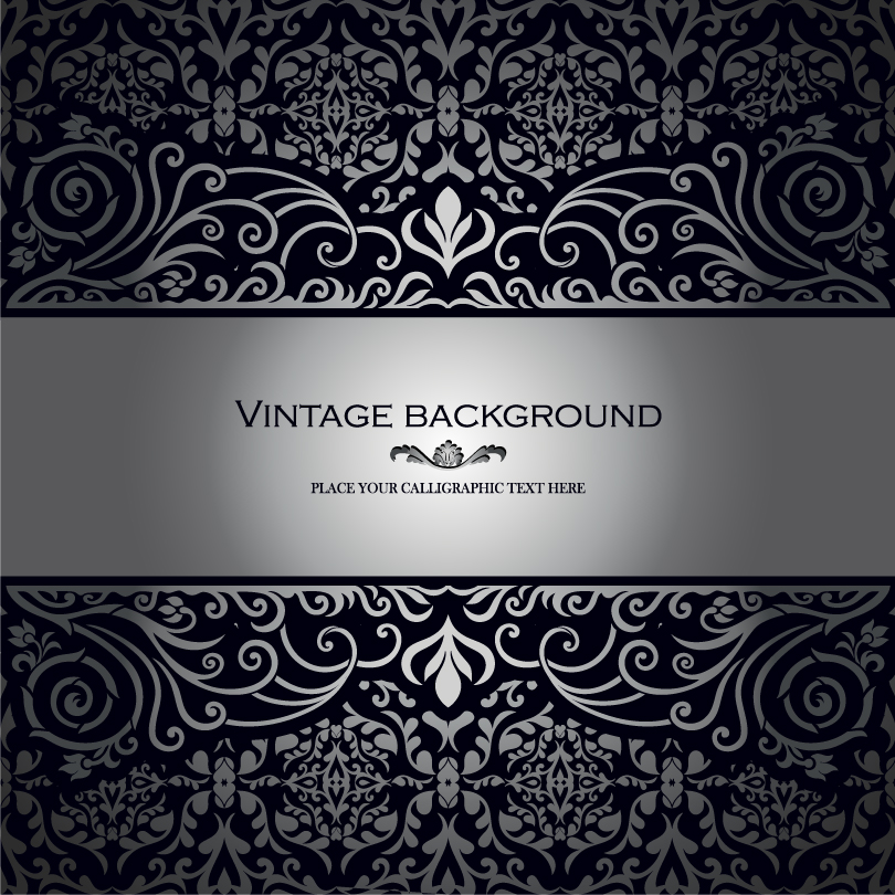 Black Vintage Background Vector Graphic