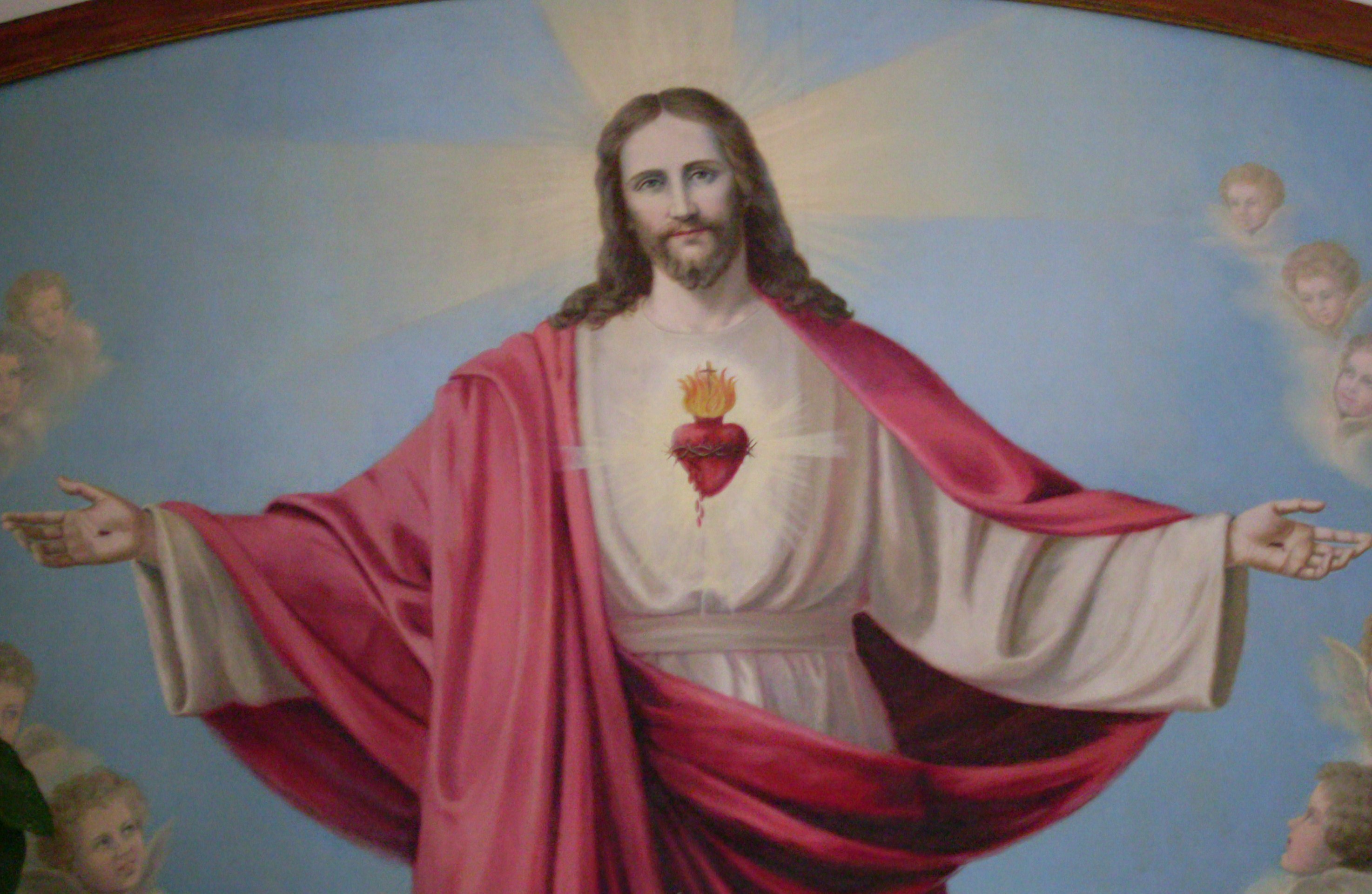 Sacred Heart Of Jesus And Mary Wallpaper Clipart