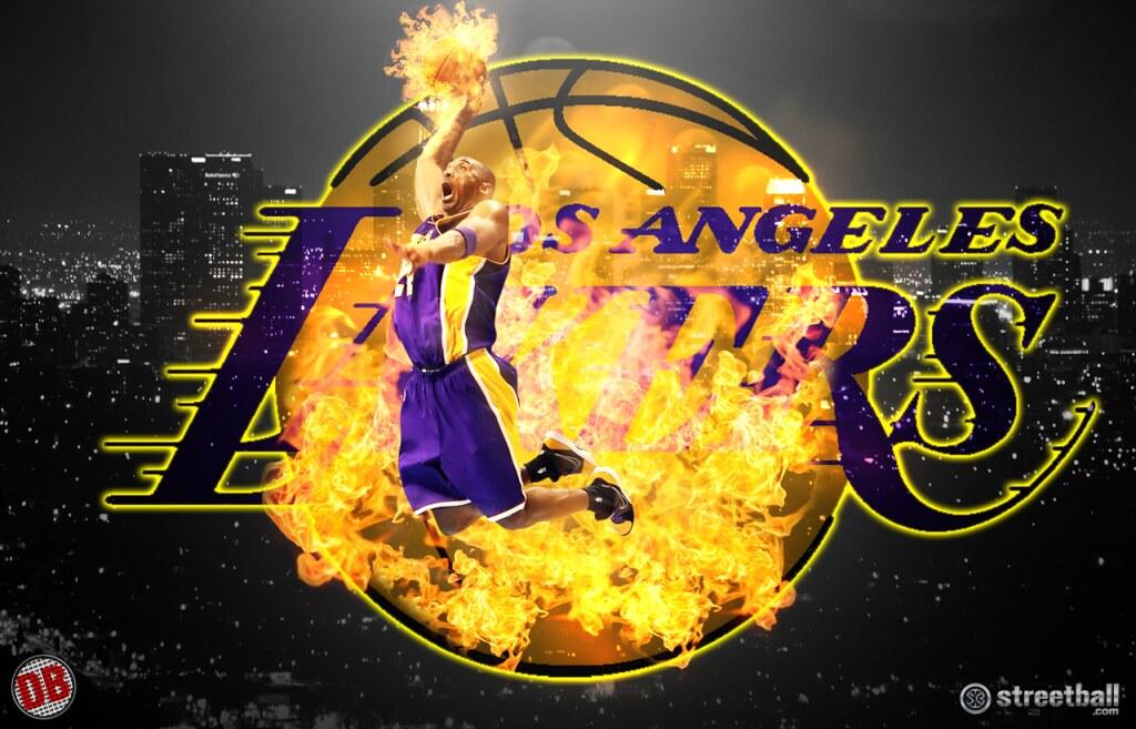 Lakers Kobe Bryant Dunk Pose HD Wallpaper