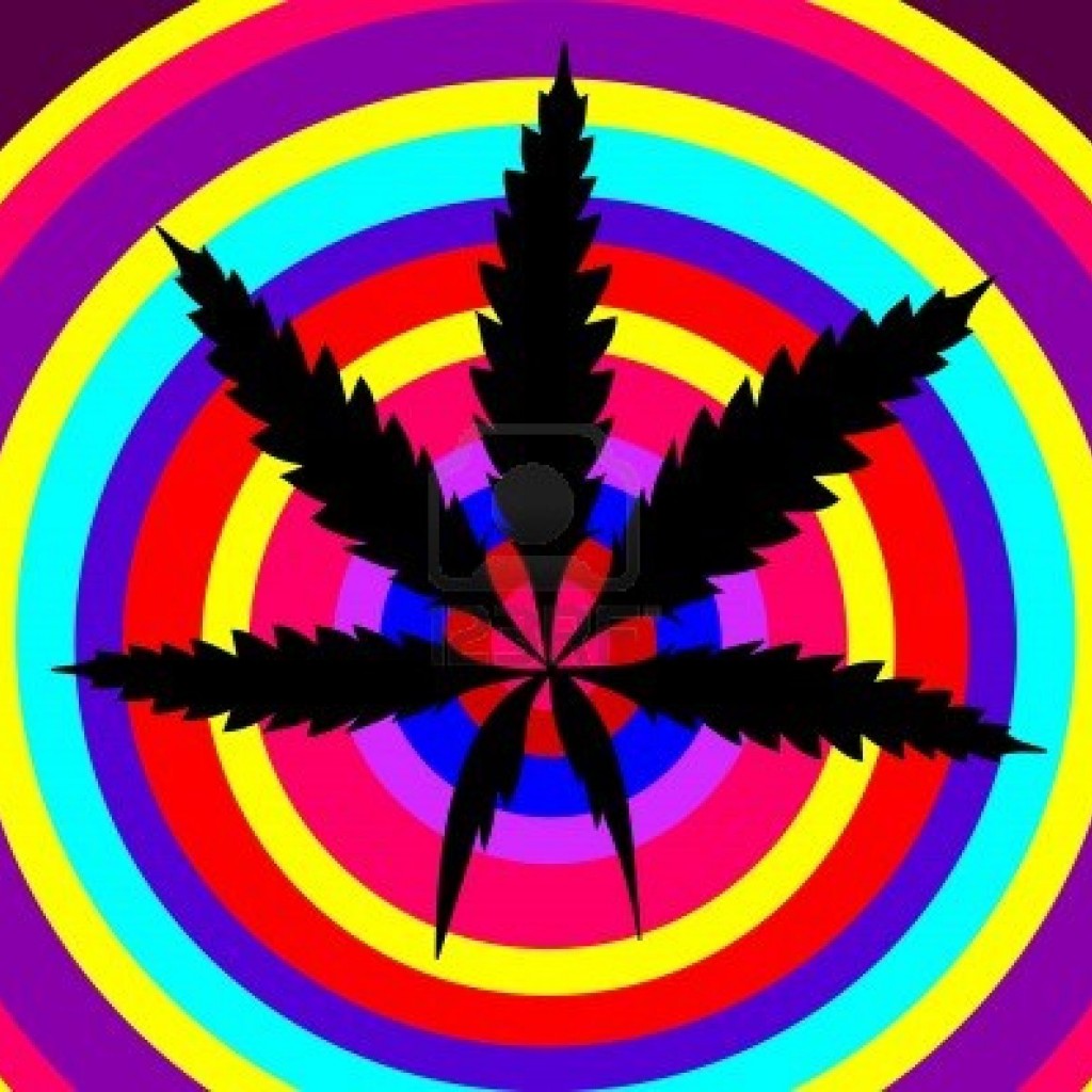 Colourful Trippy Marijuana Leaf HD Weed Wallpaper