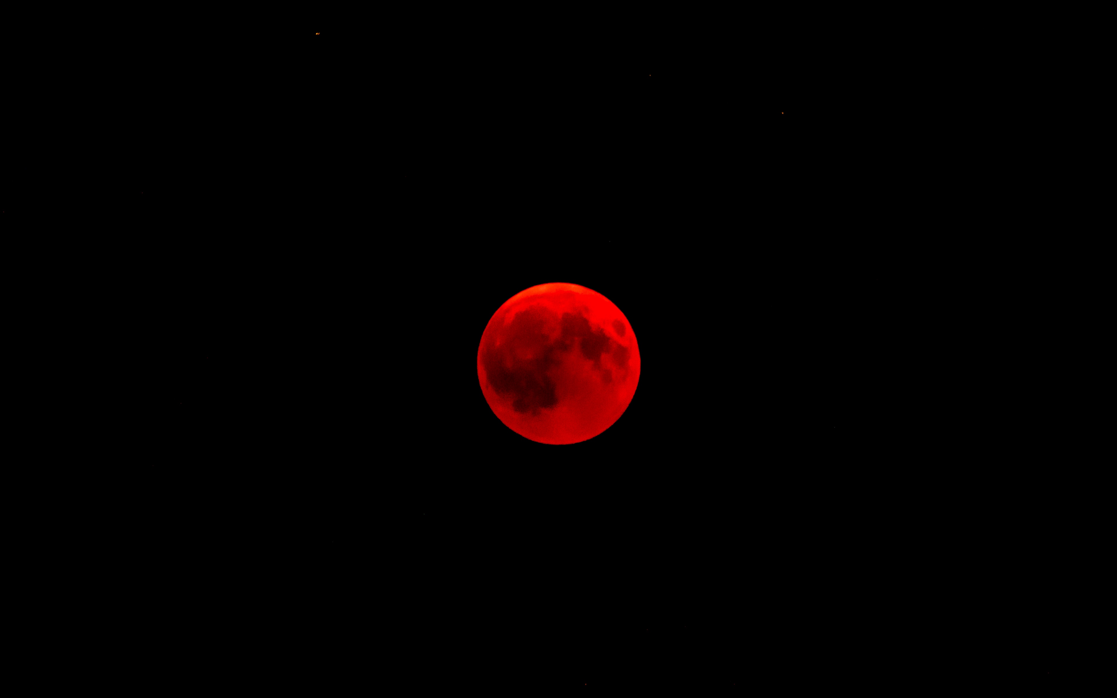 Wallpaper Moon Full Eclipse Red 4k