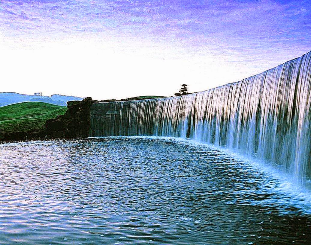 peaceful waterfall wallpaper