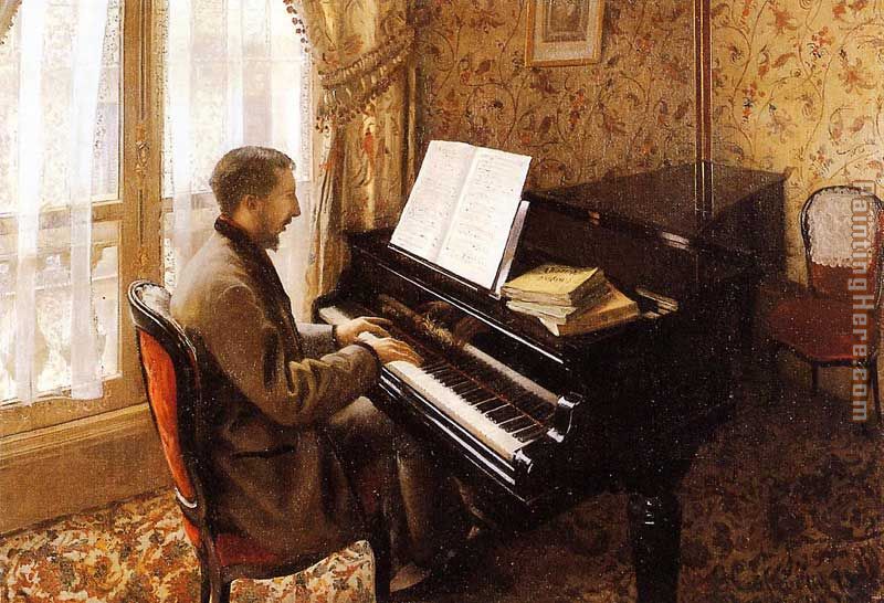 Man Playing Piano Painting Pc Android iPhone And iPad Wallpaper