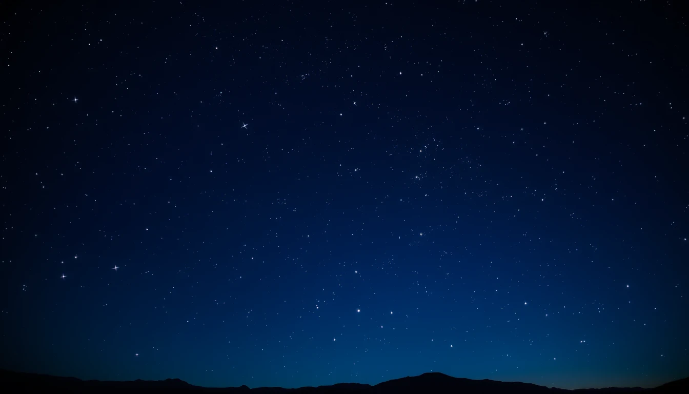 Dark Sky With Stars Wallpaper
