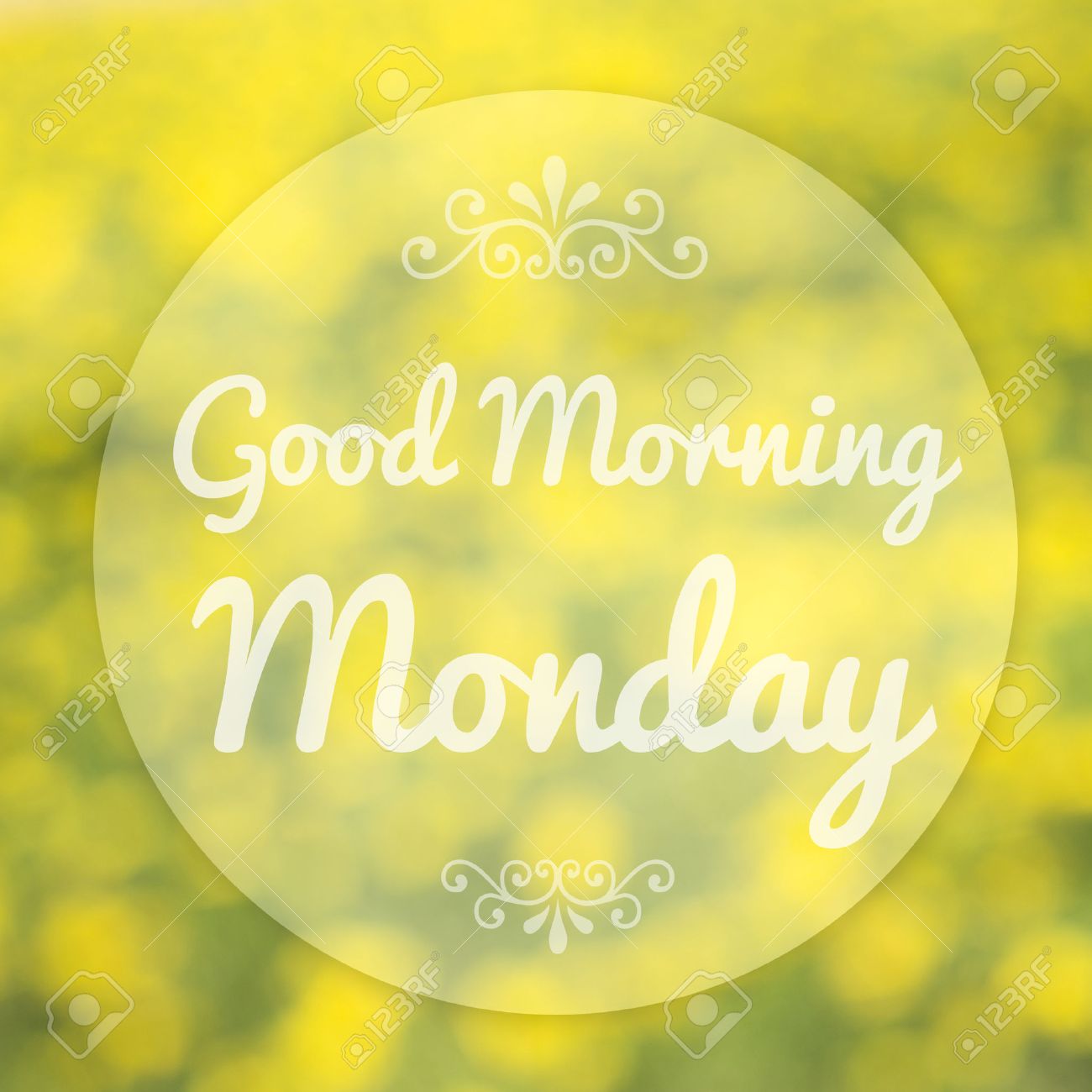 Good Morning Monday On Blur Background Stock Photo Picture And