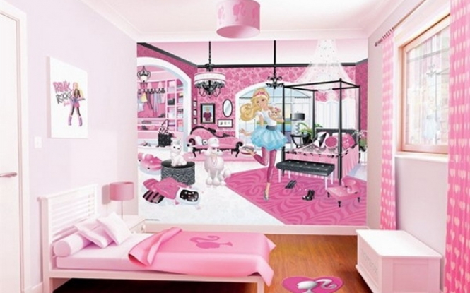 Barbie murals bedroom design borders the use of wallpaper borders 665x415