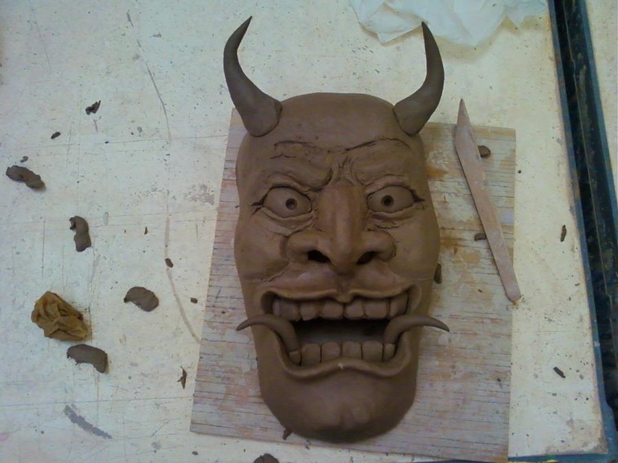 Oni Mask Wallpaper Wip By