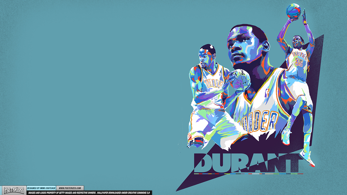 Kevin Durant Prodigy Okc Thunder Wallpaper Posterizes Nba