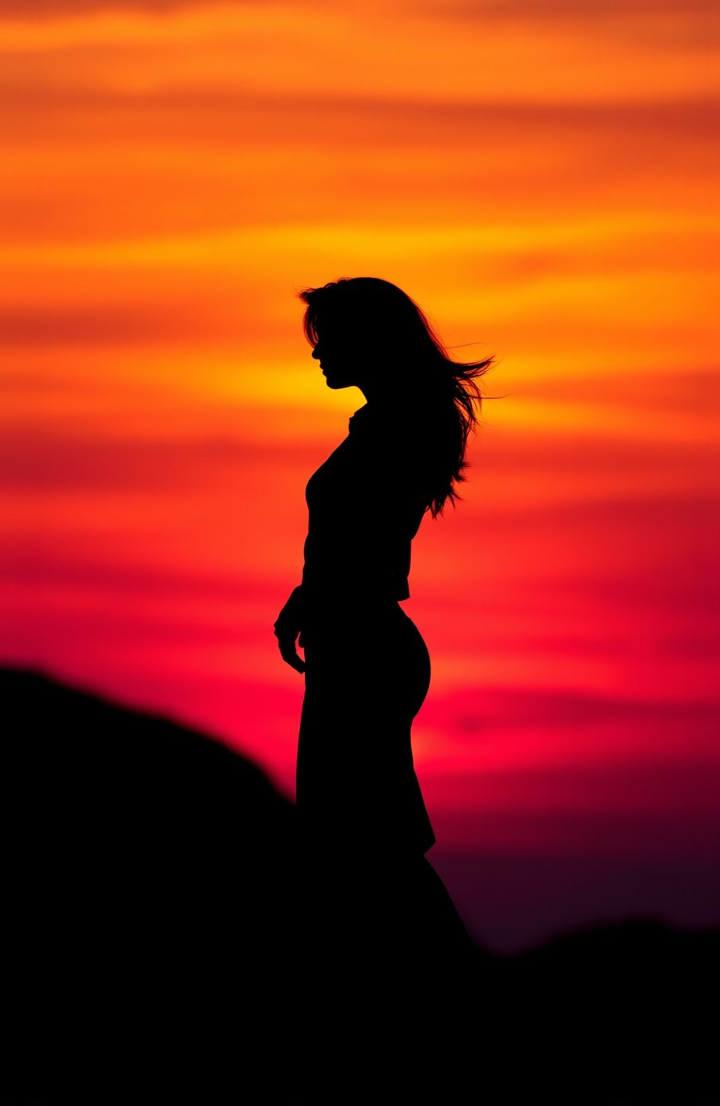 Woman Silhouette Wallpaper