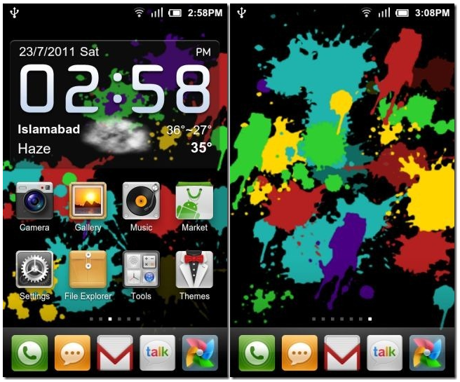 Splatter is probably the most popular live wallpaper on Android and it