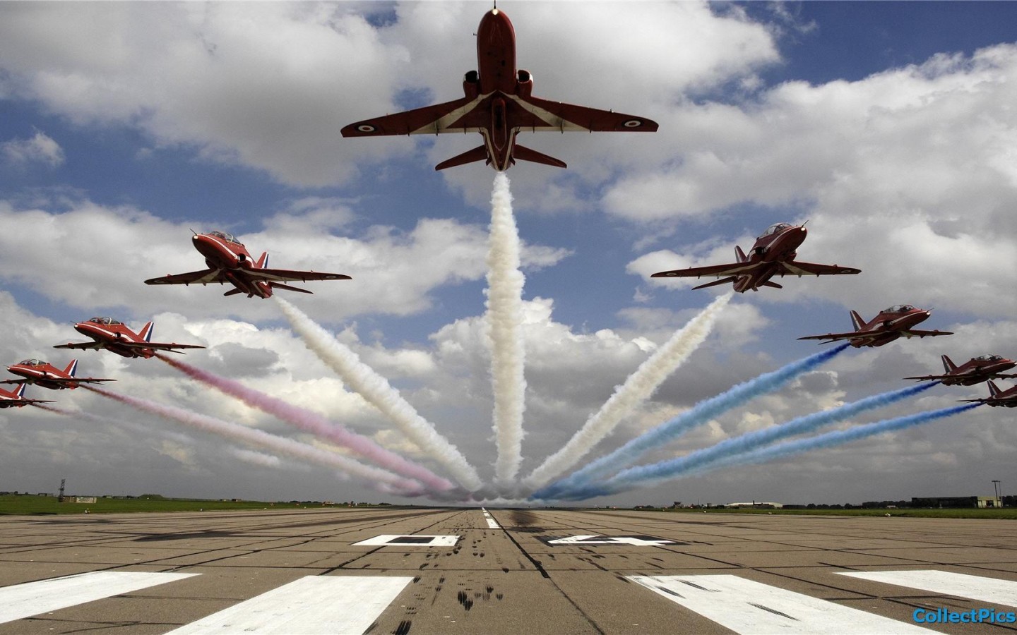 British Air Force Aerobatics Team HD Desktop Wallpaper Widescreen