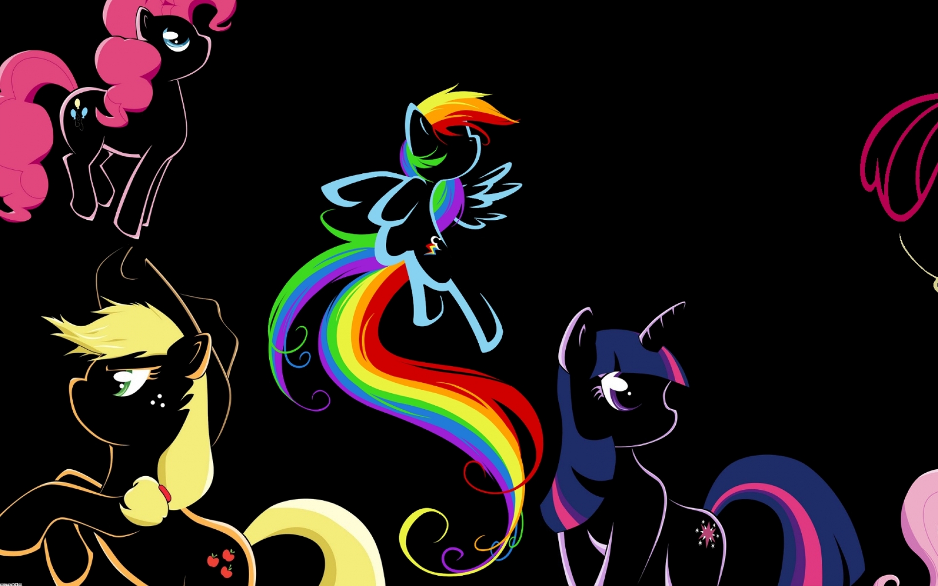 My Little Pony Fluttershy Rainbow Dash Twilight Sparkle Apple Bloom