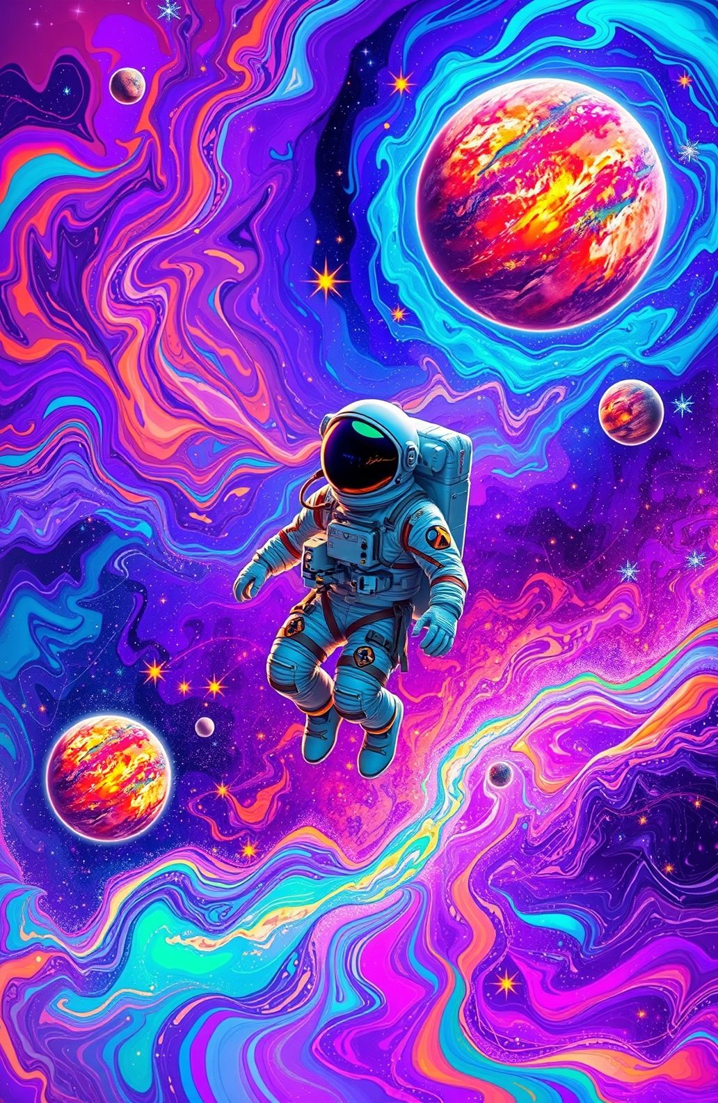 Psychedelic Astronaut Wallpaper