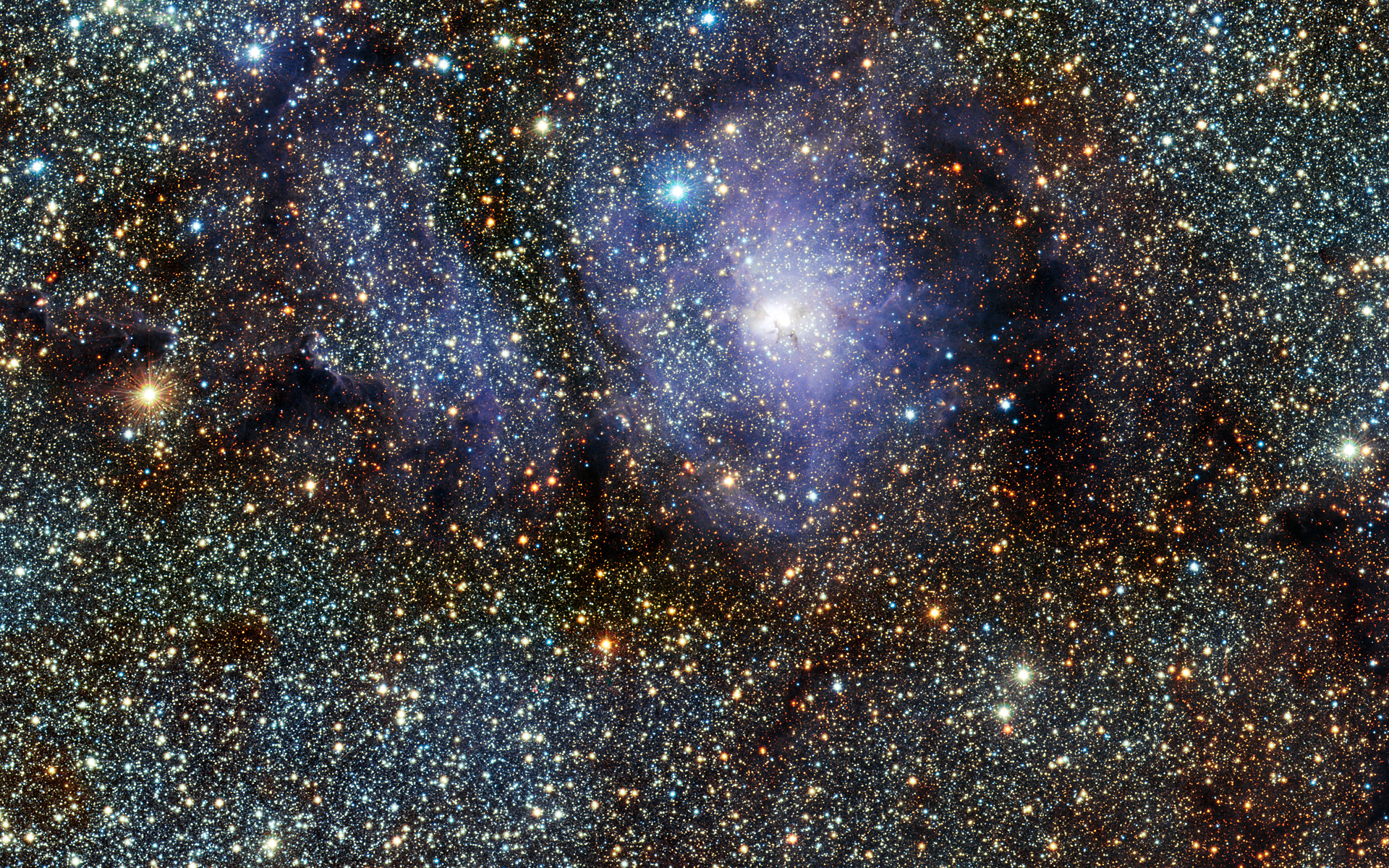 File Vista S Infrared Of The Lagoon Nebula Messier