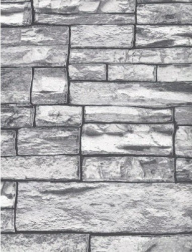Grey Brick Wallpaper Double Roll Contemporary By