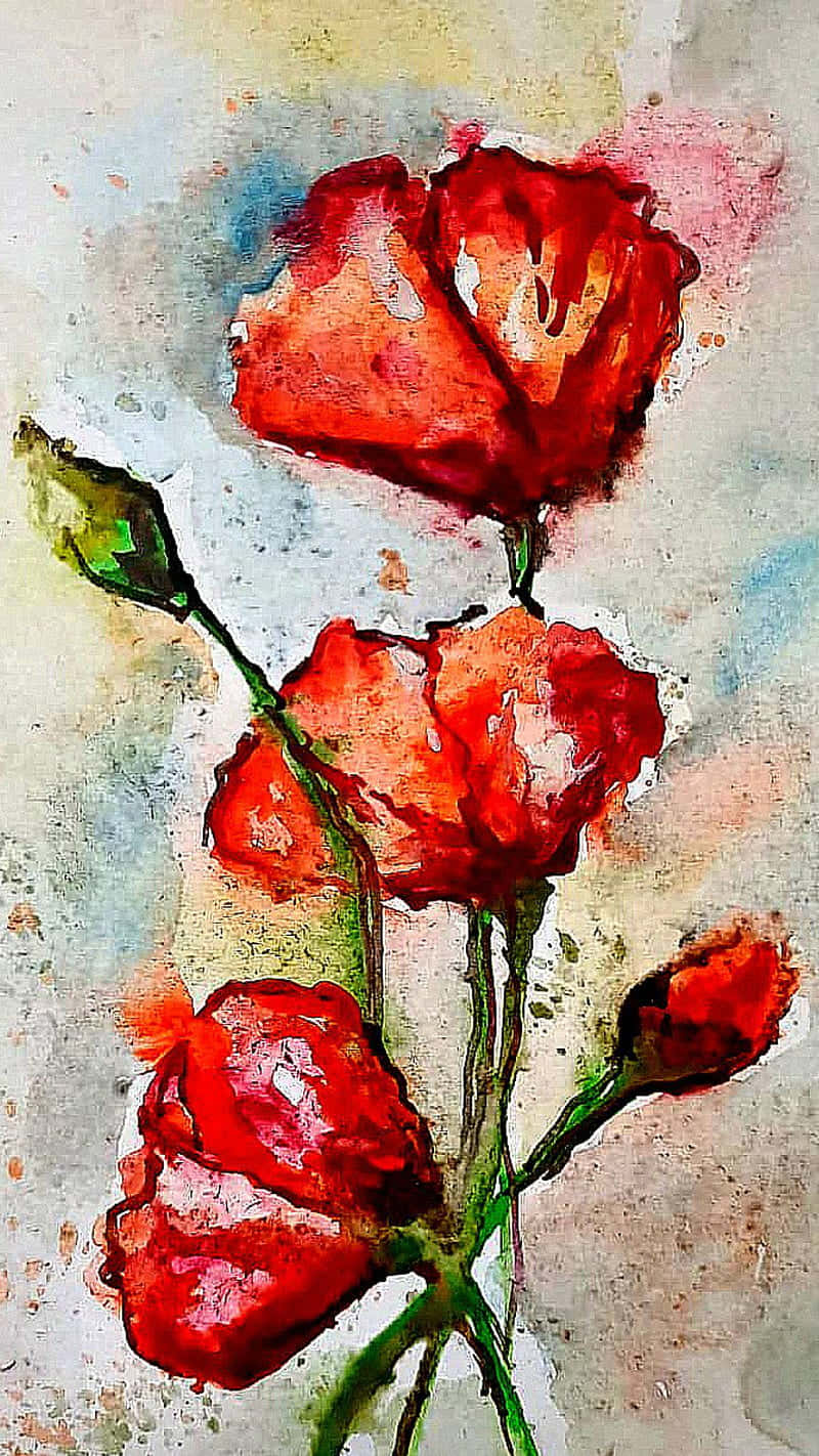 Watercolor Painting iPhone Wallpaper