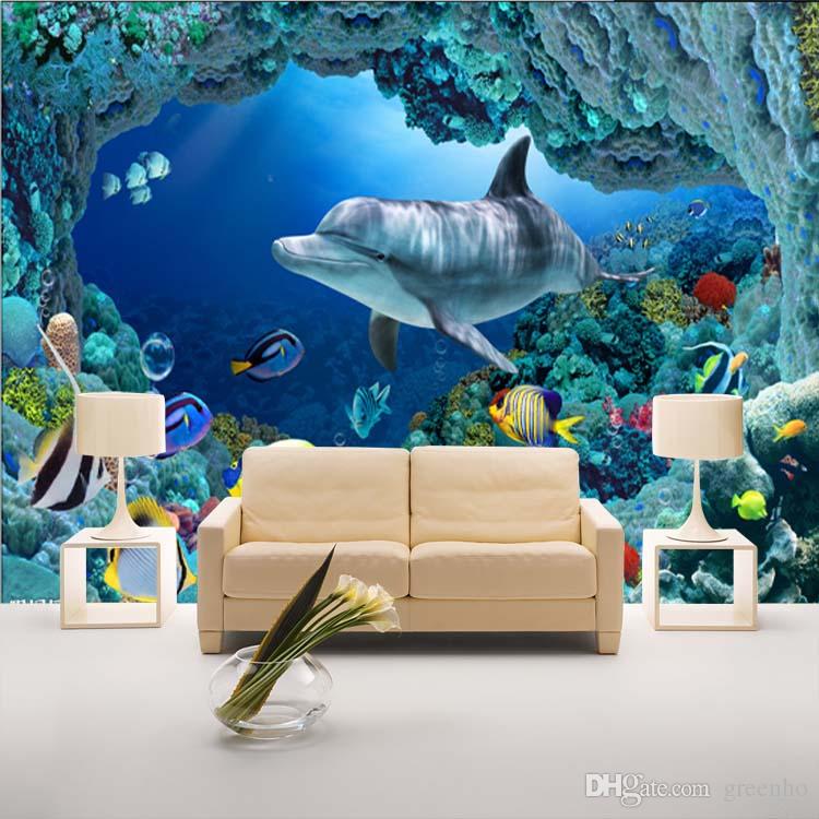 3d Wall Mural Underwater World Large Wallpaper Interior Art Decoration