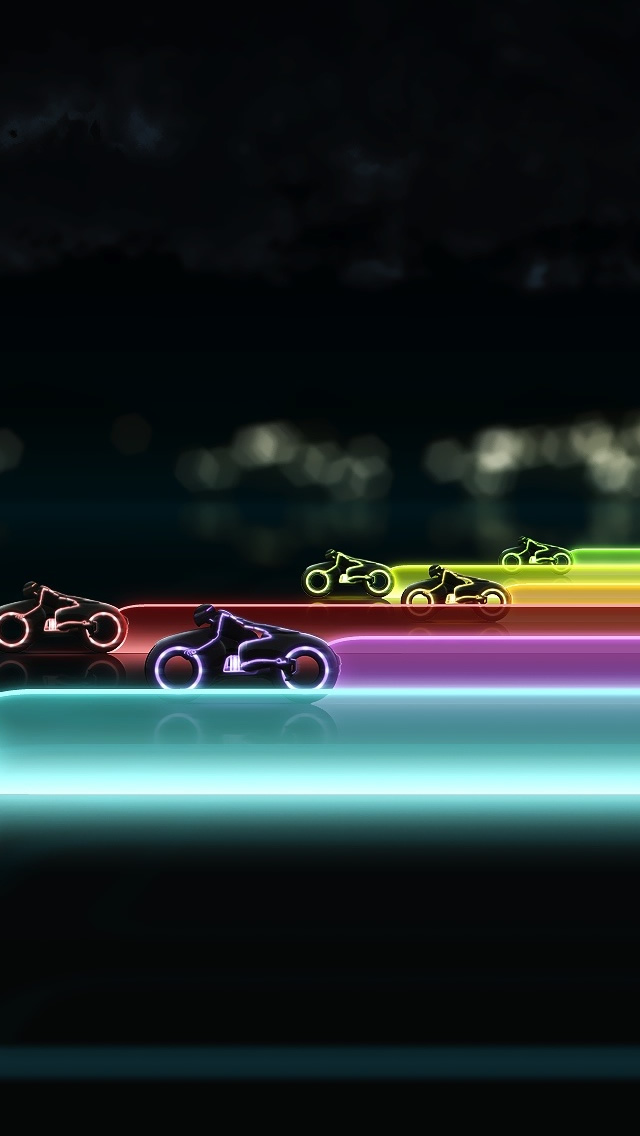 Tron Legacy Lightcycle Race iPhone 5s Wallpaper Download iPhone 640x1136